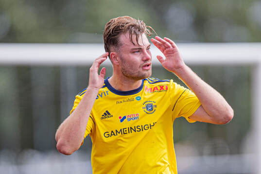 Ängelholms Johan Gudmundsson skadades och utgick