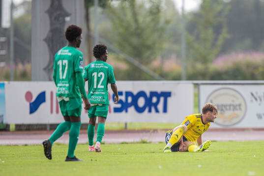 Ängelholms Johan Gudmundsson skadades och utgick