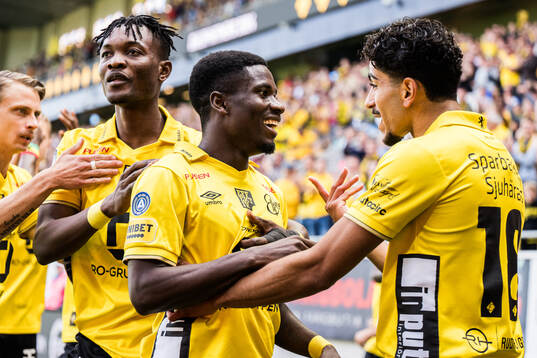 Elfsborgs Jalal Abdullai, Michael Baidoo och Ahmed Qasem