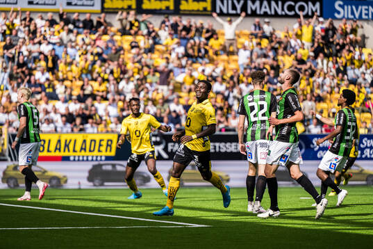 Elfsborgs Michael Baidoo jublar efter 1-0