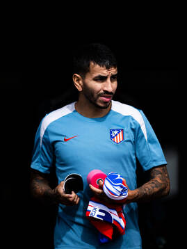 Angel Correa of Atletico Madrid ahead of the Friendly football match between Atletico Madrid and Juventus on August 11, 2024 in Gothenburg. 