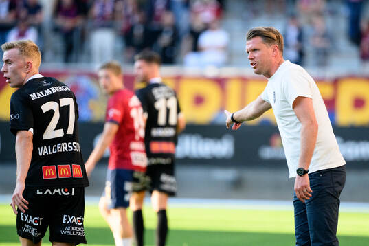 Örebros Valgeir Valgeirsson och huvudtränare Christian