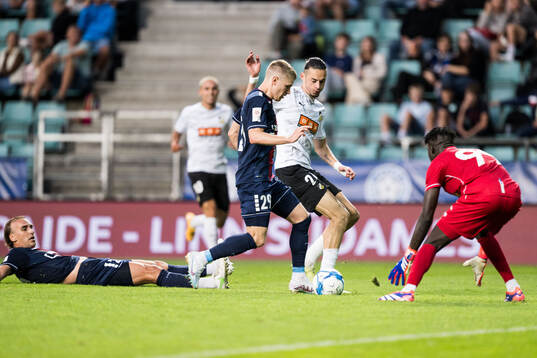 Joseph Saliste and Ebrima Jarju of Paide Linnameeskond