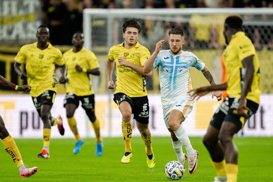 Besfort Zeneli of Elfsborg and Marco Pasalic of Rijeka