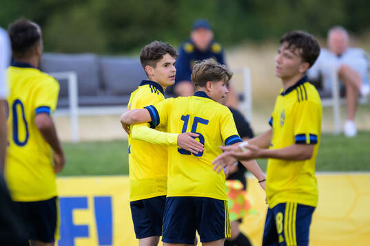 Sveriges Alexander Lindgren jublar efter 2-0