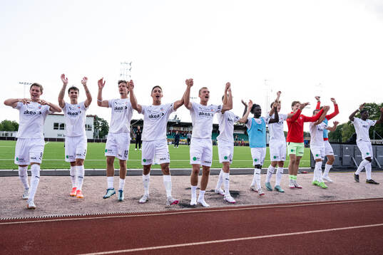 Helsingborgs spelare jublar