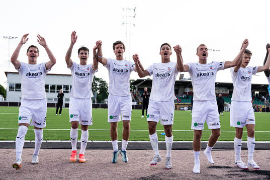 Helsingborgs spelare jublar