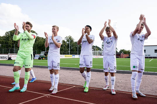 Helsingborgs spelare jublar