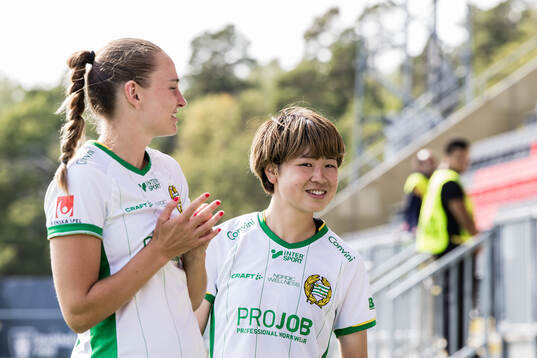 Hammarbys Vilde Hasund och Asato Miyagawa