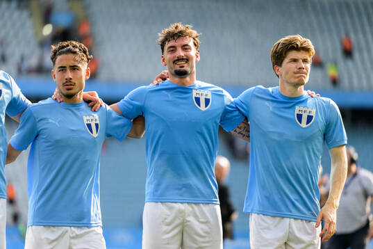 Malmö FFs Adrian Skogmar, Sead Haksabanovic och Oliver
