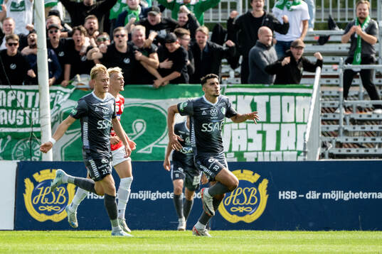 Brages Amar Muhsin jublar efter 1-1