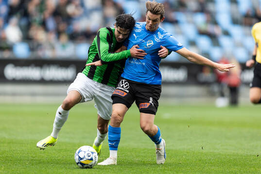 GAIS William Milovanovic och Halmstads Jonathan Svedberg