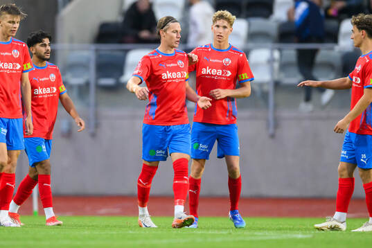 Helsingborgs Taylor Silverholt jublar efter 0-2