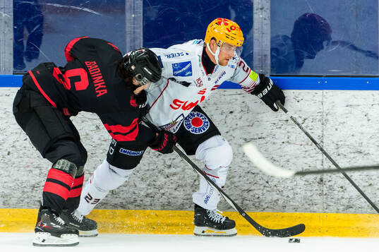 Malmö Redhawks Dominik Badinka och Fischtown Penguins Max