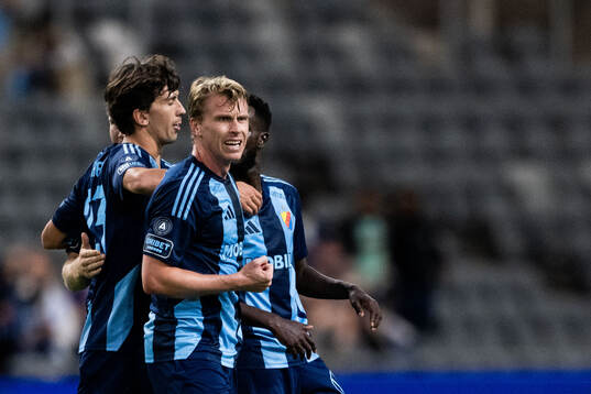 Rasmus Schuller of Djurgården celebrates