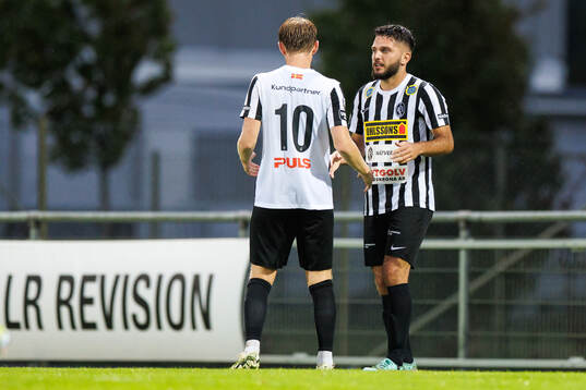 Landskronas Edi Sylisufaj jublar efter 0-1