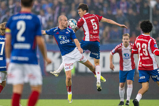Petter Dahle Strand of Vålerenga and Even Bydal of Lyn