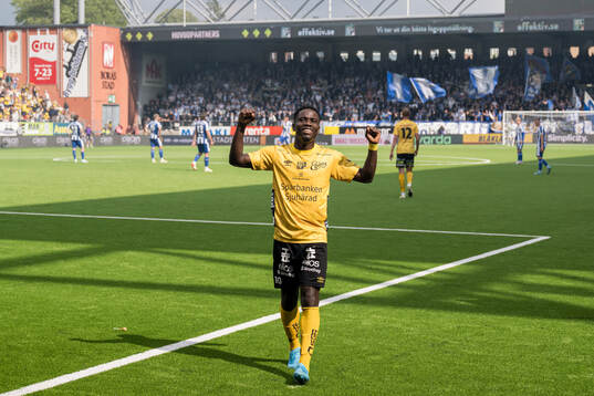 Elfsborgs Michael Baidoo jublar