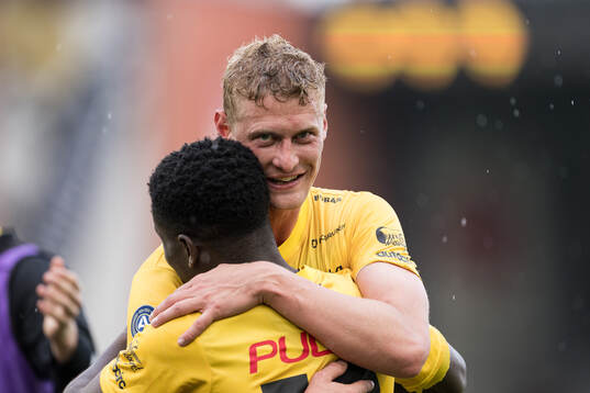 Elfsborgs Emil Holten jublar