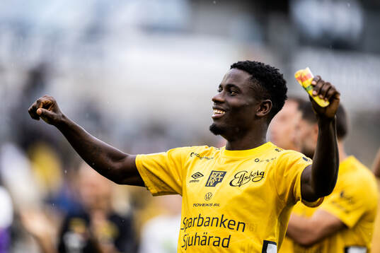 Elfsborgs Michael Baidoo jublar