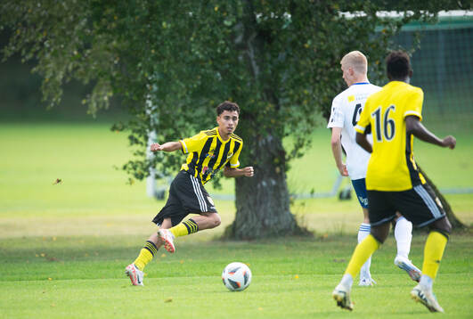 IFK Hässleholms Zeidan Sala i matchen för juniorer, U19, mellan IFK Hässleholm och Ystads IF 25 augusti 2024.