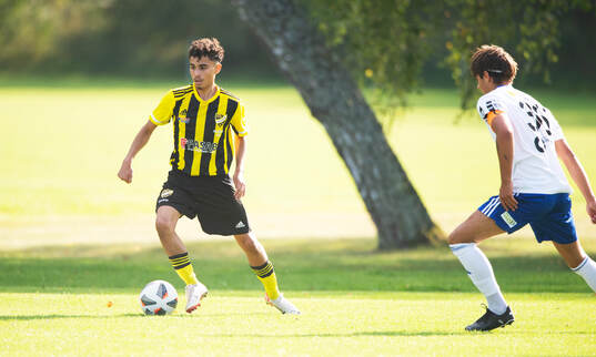 IFK Hässleholms Zeidan Sala i matchen för juniorer, U19, mellan IFK Hässleholm och Ystads IF 25 augusti 2024.