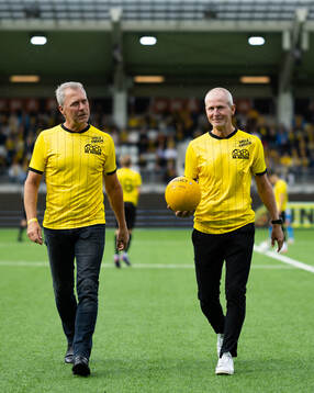 Häckens klubblegendarer Sonny Karlsson och Peter Friberg