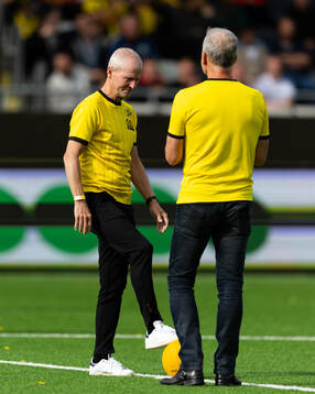 Häckens klubblegendarer Peter Friberg och Sonny Karlsson