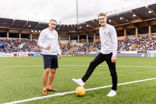 Tidigare Siriusspelarna Mats Benker och Kim Skoglund med