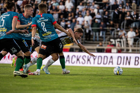 Varbergs Gustav Broman och Landskronas Vincent Sundberg