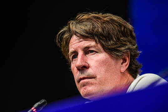 Head coach Thomas Lagerlöf of Djurgården at a press conference