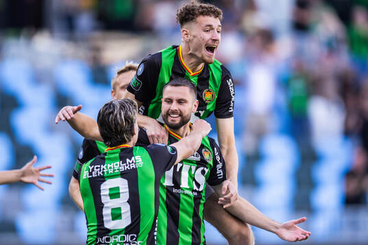 GAIS Axel Norén jublar efter 1-0