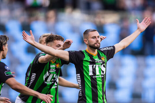 GAIS Axel Norén jublar efter 1-0