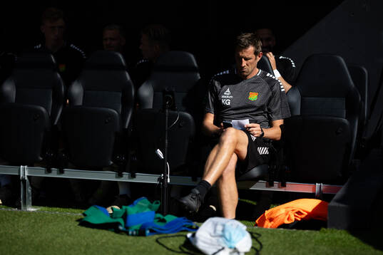 GAIS assisterande tränare Kenneth Gustafsson innan