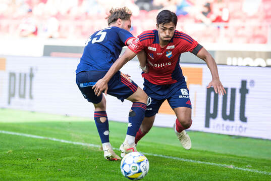 Sandvikens IFs Kasper Harletun och Östers Lukas Bergquist