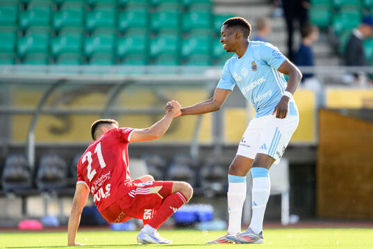 Skövde AIKs Marcus Mikhail och Gefles Samouil Izountouemoi