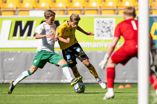 Hammarbys David Hamnström och Elfsborgs Nils Roström