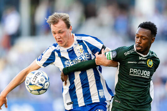 IFK Göteborgs Adam Carlén och Hammarbys Shaquille Pinas