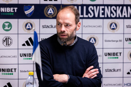 IFK Norrköpings tränare Andreas Alm på presskonferensen