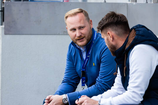 FK Norrköpings ordförande Sakarias Mårdh och IFK Norrköpings Magni Fannberg