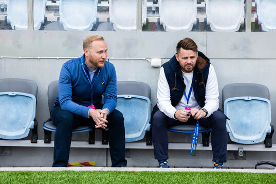 IFK Norrköpings ordförande Sakarias Mårdh och IFK Norrköpings Magni Fannberg