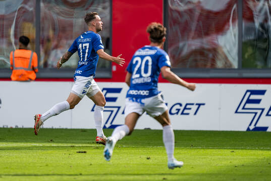 Trelleborgs Filip Bohman jubler efter 0-2