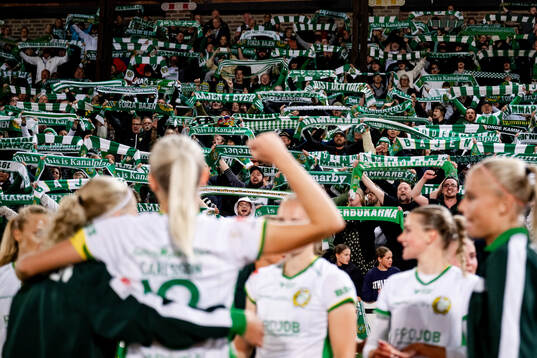 Hammarbys supportrar jublar