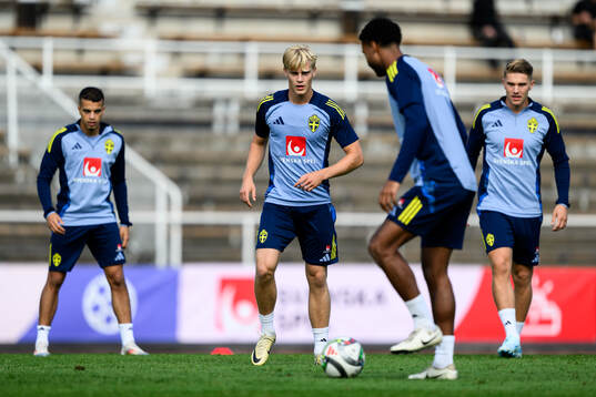 Lucas Bergvall of the Swedish men's football national team