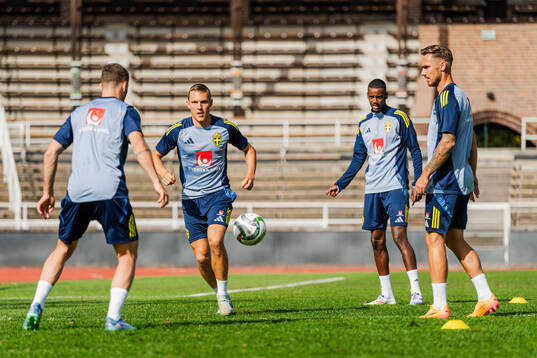 Ludwig Augustinsson, Alexander Isak and Linus Wahlqvist