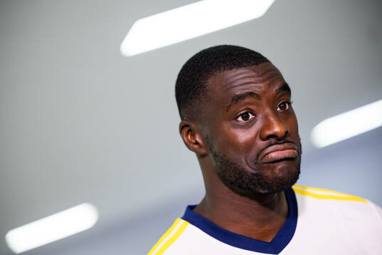 Ken Sema of the Swedish national football team in a mixed