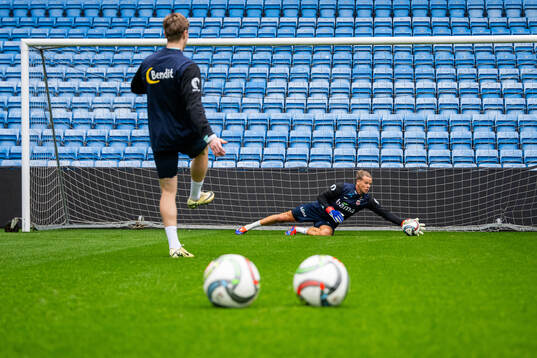 Goalkeeper Ørjan Håskjold Nyland of the Norwegian national football team