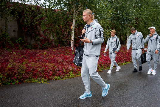 Erling Braut Haaland, Martin Ødegaard, Sander Berge and