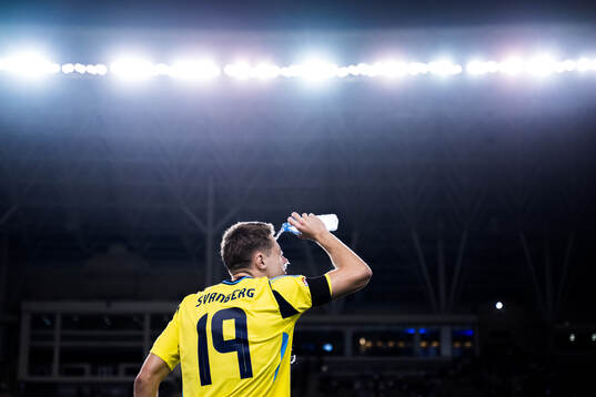 Mattias Svanberg of Sweden ahead of the Nations League football match between Azerbaijan and Sweden on September 5, 2024 in Baku. 