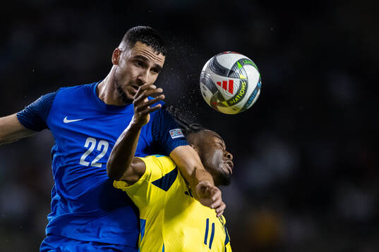 Aleksey Isaev of Azerbaijan and Anthony Elanga of Sweden